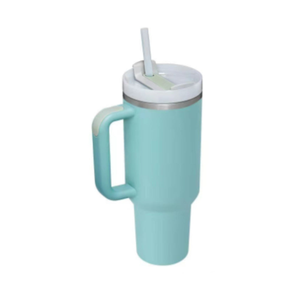 Stainless Steel Tumbler with Handle Straw
