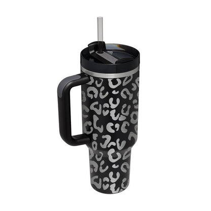 Stainless Steel Tumbler with Handle Straw