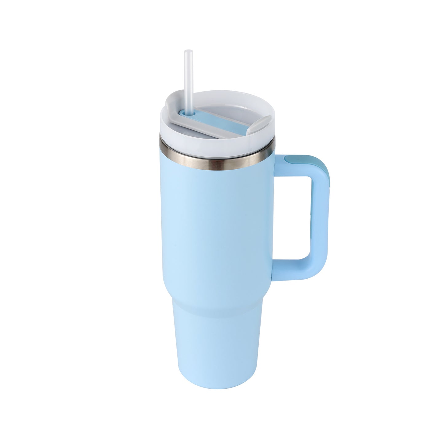 Stainless Steel Tumbler with Handle Straw