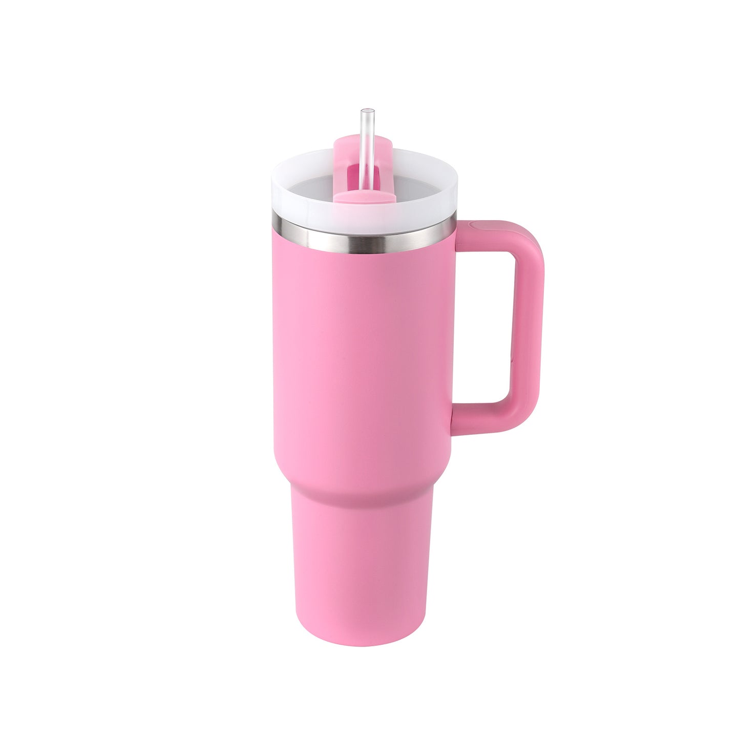 Stainless Steel Tumbler with Handle Straw