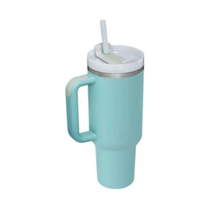 Stainless Steel Tumbler with Handle Straw