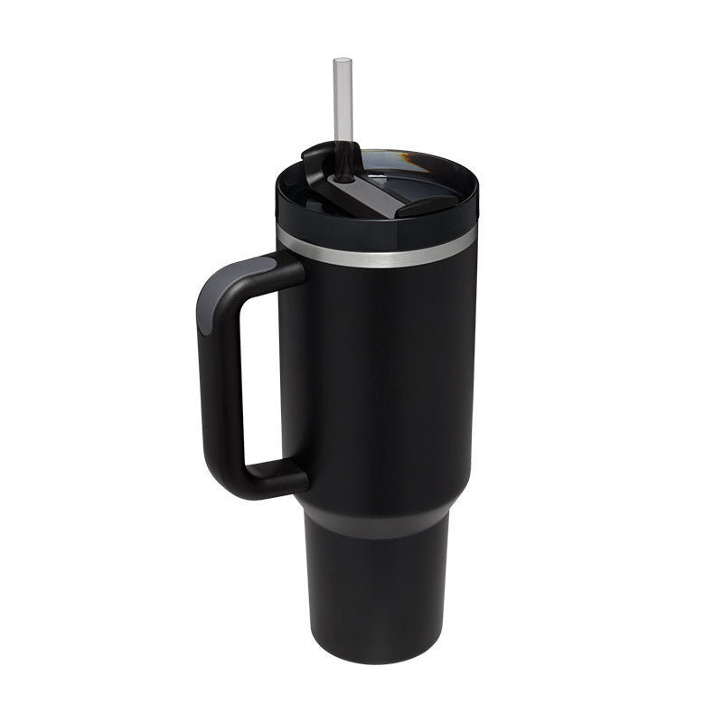 Stainless Steel Tumbler with Handle Straw