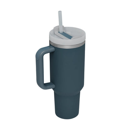 Stainless Steel Tumbler with Handle Straw